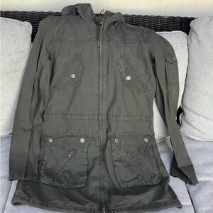 Women's Olive Green Parka Jacket